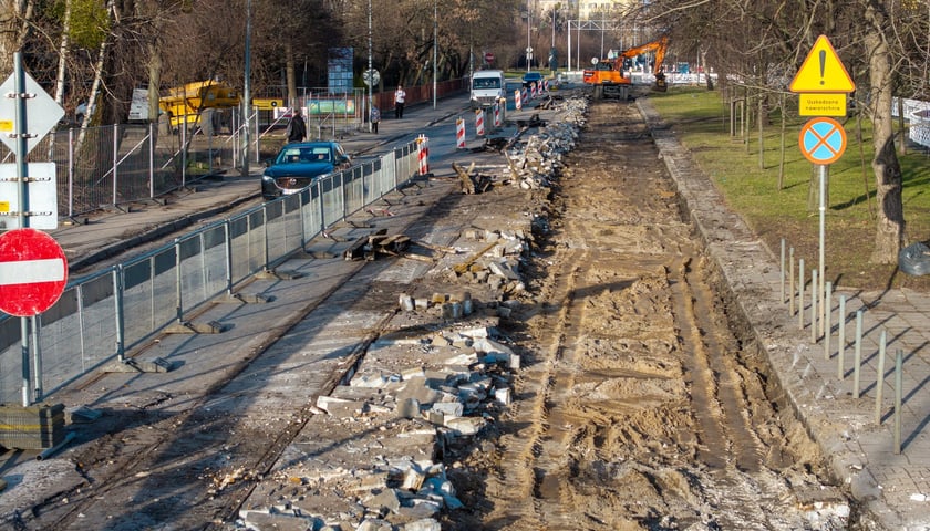 Przebudowa ulicy Gajowickiej - stan na 27 lutego 2026