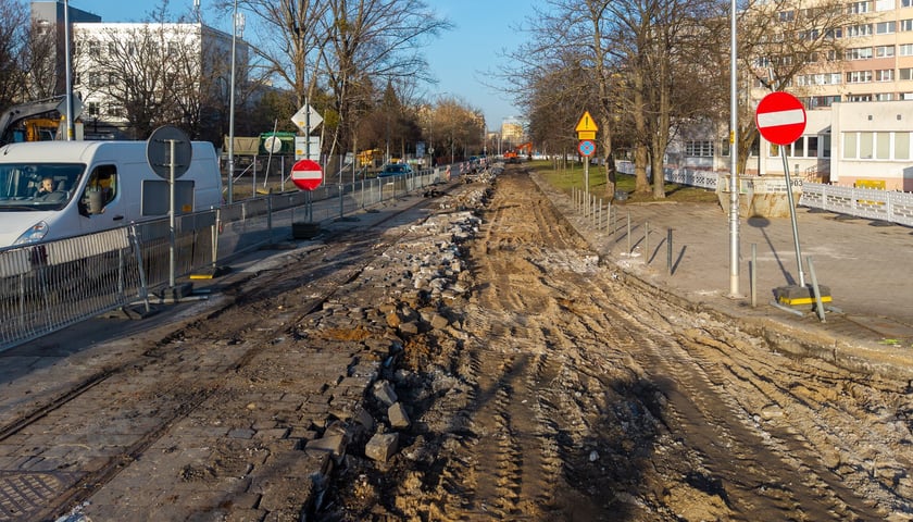 Przebudowa ulicy Gajowickiej - stan na 27 lutego 2026