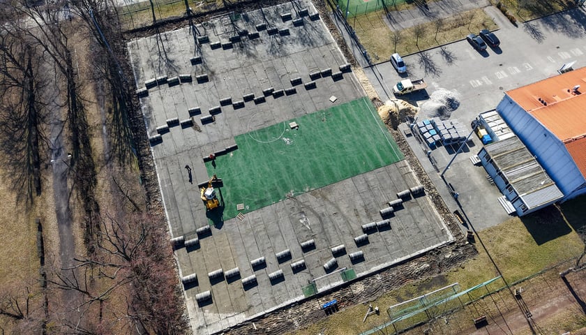 Remont boiska Spartan na Sępolnie. Wrocław, 03.03.2026