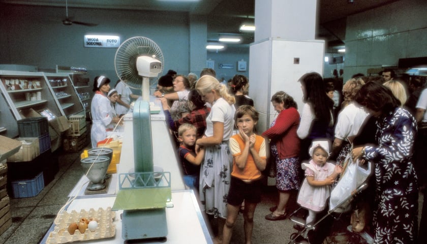 <p>Wrocław, sklep z nabiałem, 1982</p>