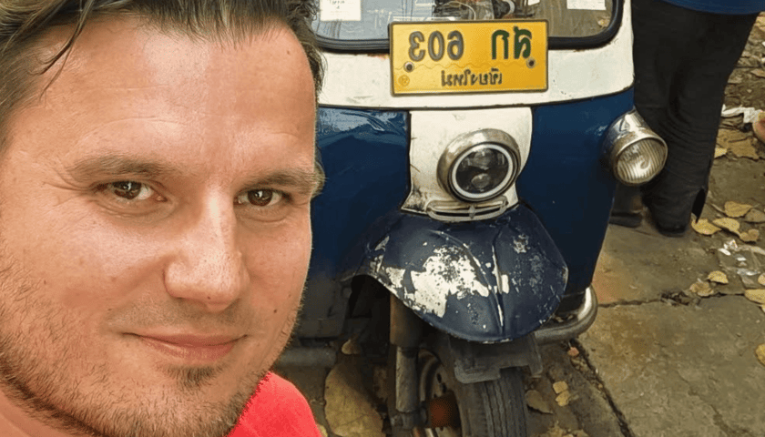 Wrocławianin Grzegorz Kapsa podczas wyprawy "Z Ziemi Tajskiej do Polski"