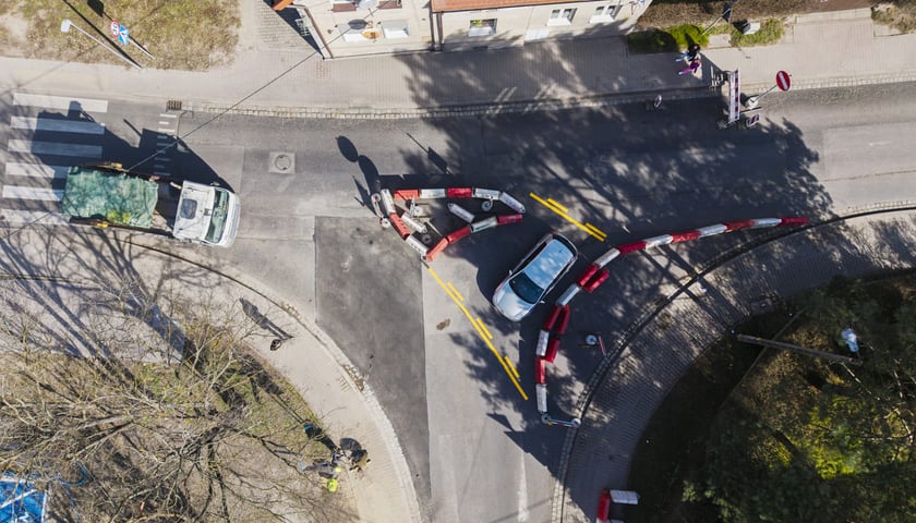 Remont ulicy Żernickiej - tymczasowa organizacja ruchu. Wrocław. 14.03.2026
