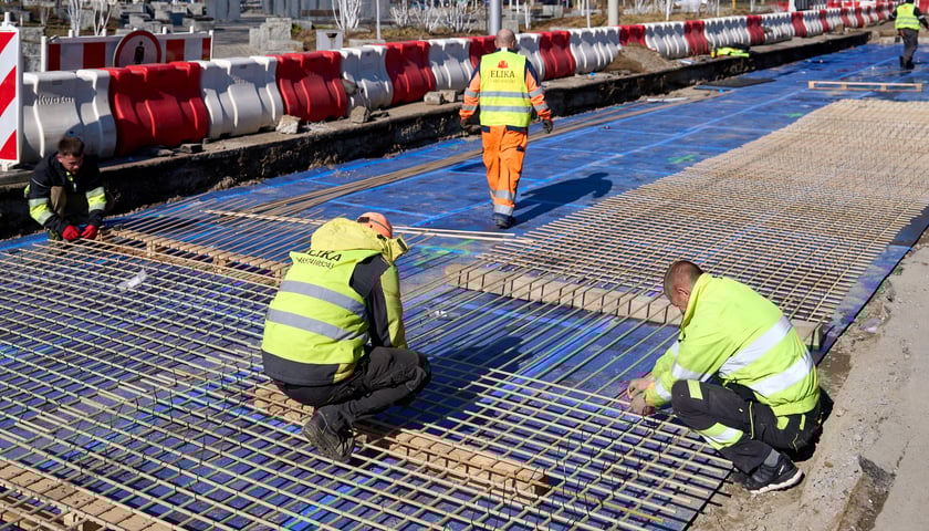 Remont torowiska w rejonie skrzyżowania Glinianej z Borowską