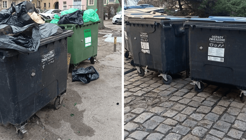 <p>Przed i po sprzątaniu w centrum miasta. Straż Miejska Wrocławia wręcza mandaty, Biuro Rozwoju Gospodarczego edukuje</p>