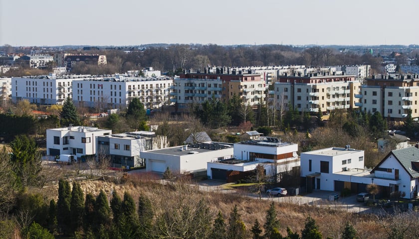 Osiedle Klecina, widok z drona