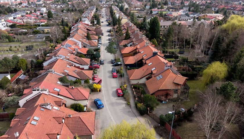 <p>Osiedle Maślice, widok z drona</p>