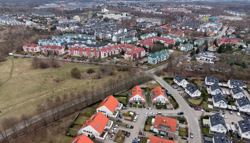 Osiedle Maślice, widok z drona