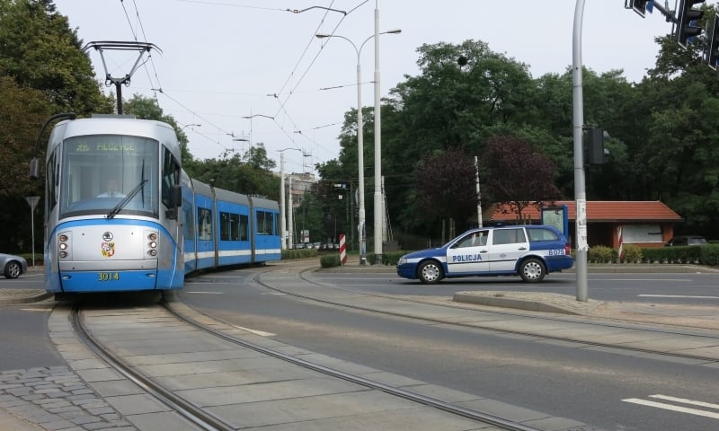 Zablokowany most Szczytnicki