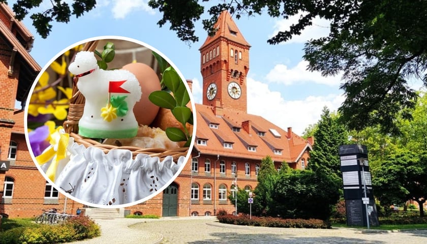  Łukasiewicz – PORT na Praczach Odrzańskich, w kółeczku baranek cukrowy - symbol świąt wielkanocnych / zdjęcie ilustracyjne
