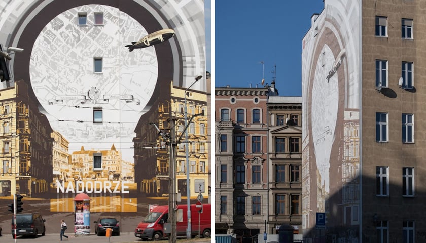 Klasyczny mural „Brama do Nadodrza” obecny od 13 lat na ścianie kamienicy przy ul. Łokietka 3 zostanie odnowiony