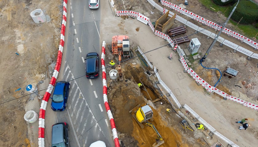 Prace na budowie węzła przesiadkowego Drobnera-Dubois