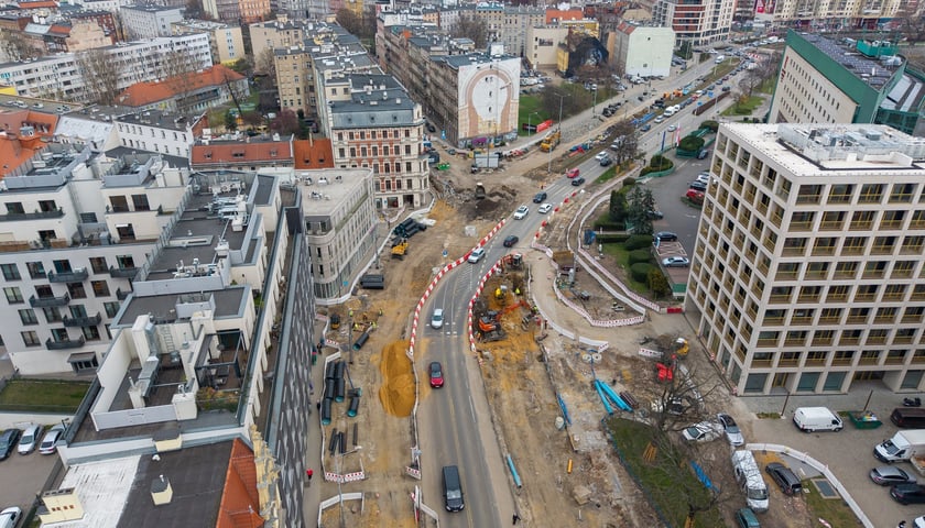 Prace na budowie węzła przesiadkowego Drobnera-Dubois
