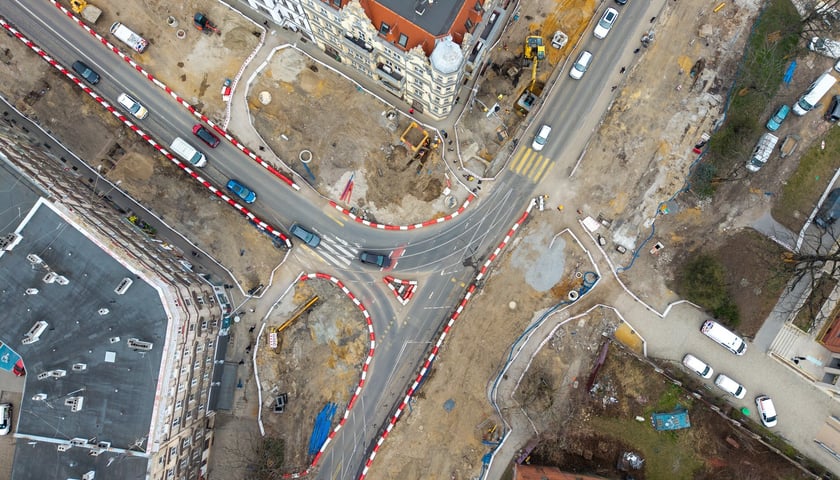 Prace na budowie węzła przesiadkowego Drobnera-Dubois