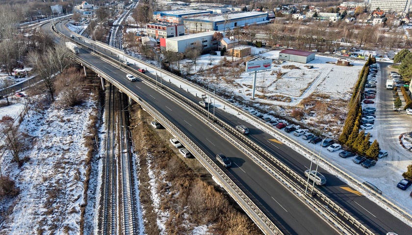 Estakada na Alei Sobieskiego - zdjęcie ze stycznia tego roku
