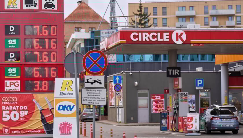 Ceny paliw na wrocławskiej stacji we wtorek 31 marca 2026 roku