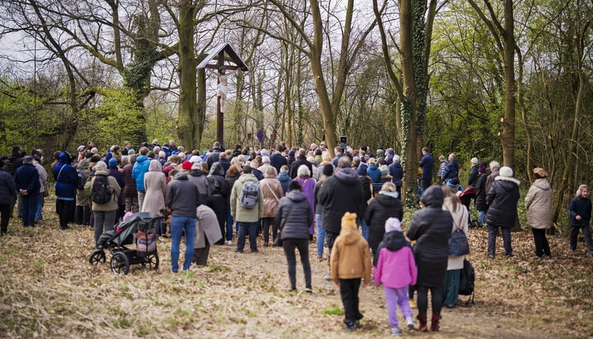 Procesja i poświęcenie krzyża nad Odrą. Zdjęcie z uroczystości 3.04.2026