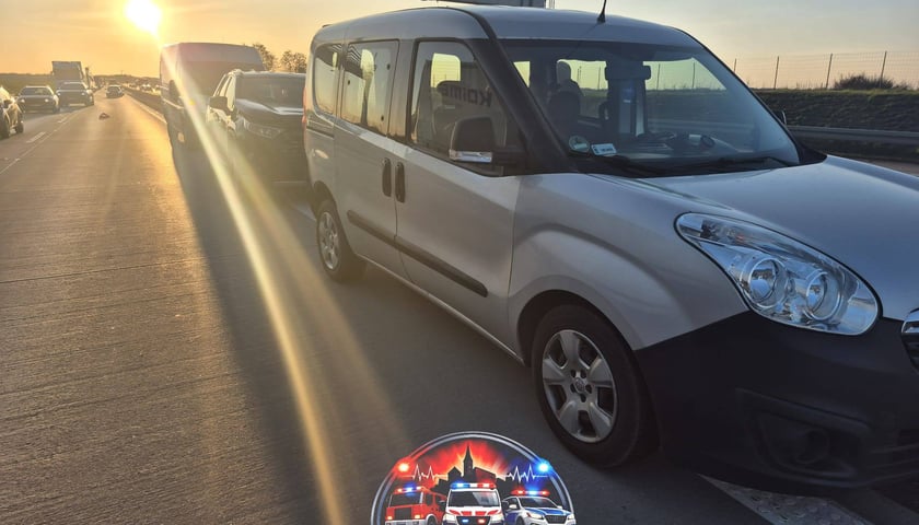 Kolizja na A4 w stronę Wrocławia - spory zator