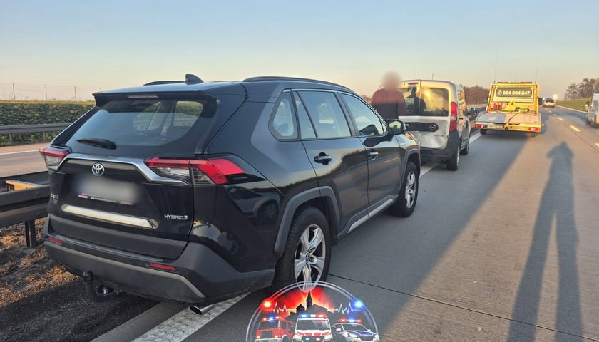 Kolizja na A4 w stronę Wrocławia - spory zator