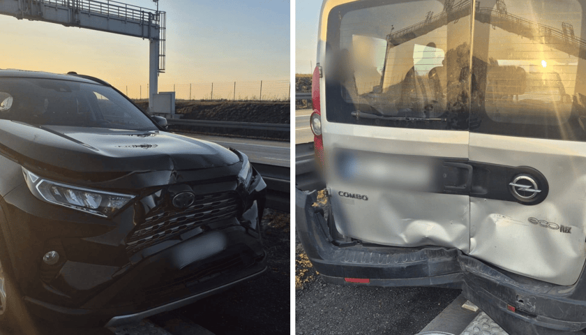 Dwa samochody biorące udział w kolizji - 2 kiwetnia