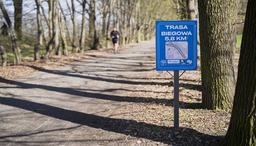 Trasa biegowa wzdłuż Kanału Żeglugowego i Powodziowego między Mostami Chrobrego a Jagiellońskimi