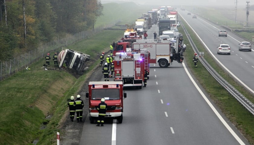 Wypadek koło Długołęki [ZDJĘCIA]