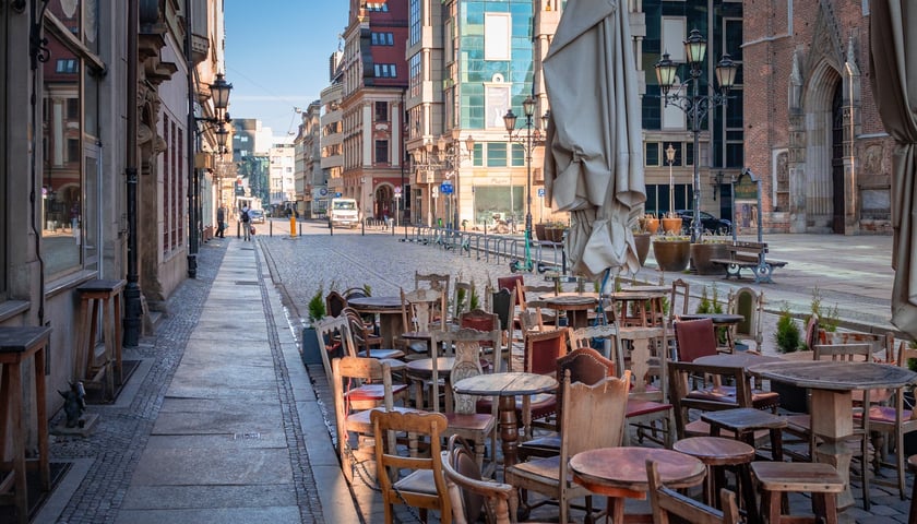 Opustoszałe centrum Wrocławia