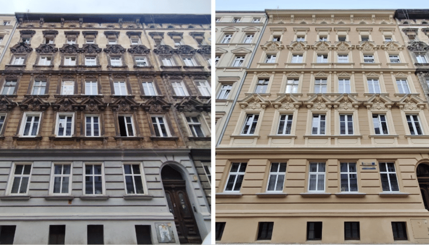 Kamienica przy Pobożnego 7 - przed i po remoncie