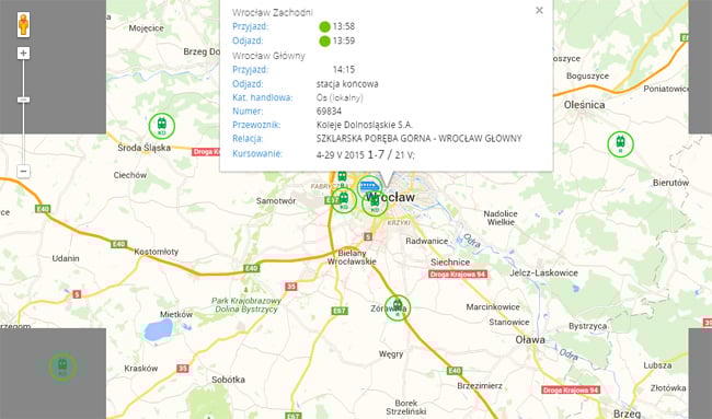 Zobacz, czy pociąg przyjedzie na czas