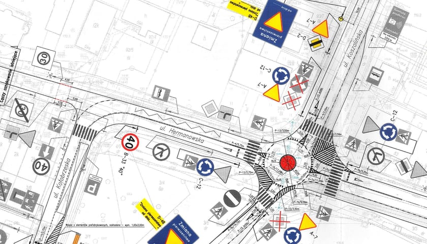 Skrzyżowanie zmieniło się w rondo