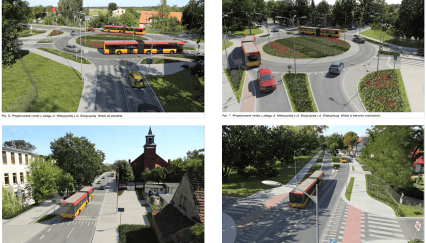 Miłoszycka z placykiem koło kościoła