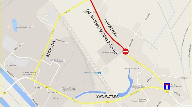 Od 5 grudnia Miłoszycka zamknięta [OBJAZDY, MAPA]