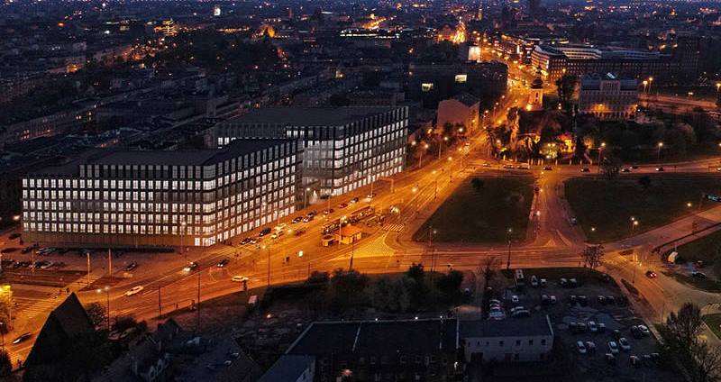 Wizualizacj City Forum przy Pl. Wróblewskiego