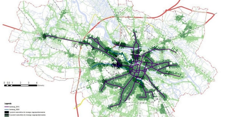 Mapa dostępności komunikacyjnej w perspektywie roku 2020