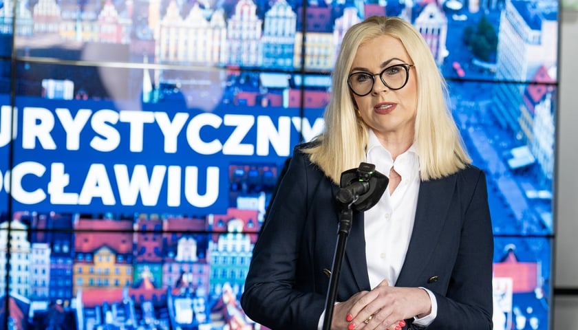 Powiększ obraz: Konferencja zapowiedź sezonu turystycznego 2026. Magdalena Piasecka, wiceprezes Hali Stulecia