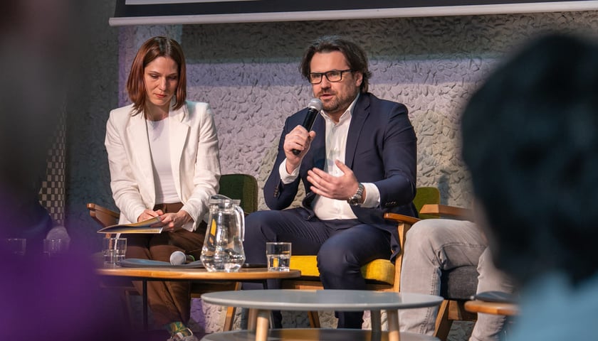 Powiększ obraz: <p>Konferencja prasowa poświęcona 9. edycji Polskiej Platformy Tańca. Wrocław, 22.04.2026</p>