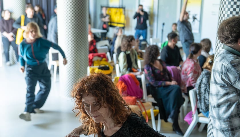 Powiększ obraz: <p>Konferencja prasowa poświęcona 9. edycji Polskiej Platformy Tańca. Wrocław, 22.04.2026</p>