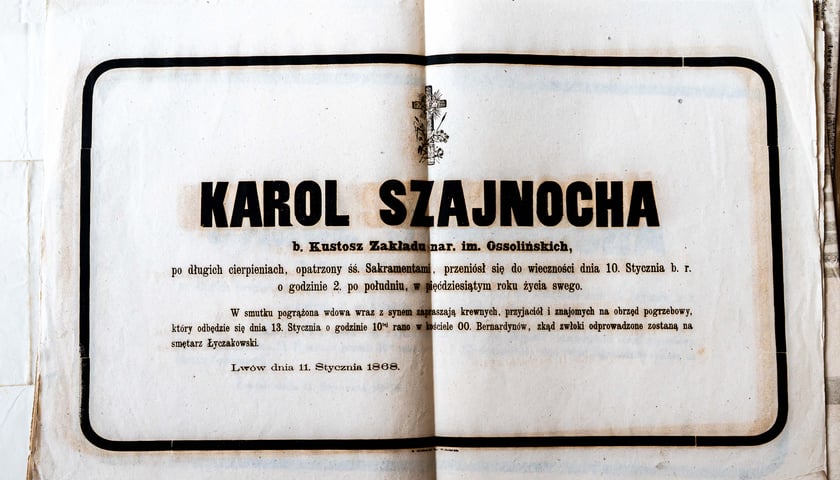 Powiększ obraz: Nekrolog Karola Szajnochy