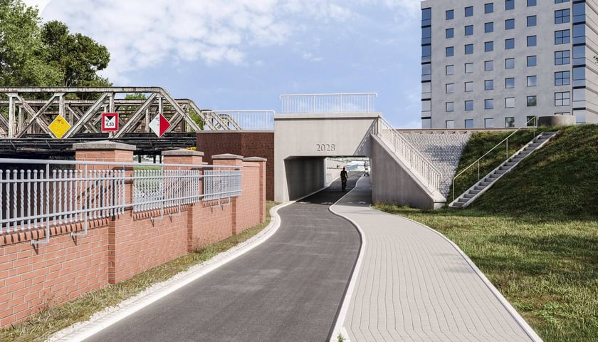 Powiększ obraz: Wizualizacja: tak ma wyglądać tunel przy Kanale Miejskim pod torami kolejowymi