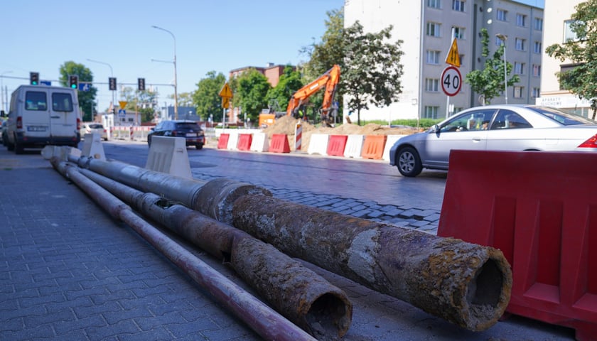 Powiększ obraz: Ulica Gajowicka w trakcie przebudowy - maj 2026 rok