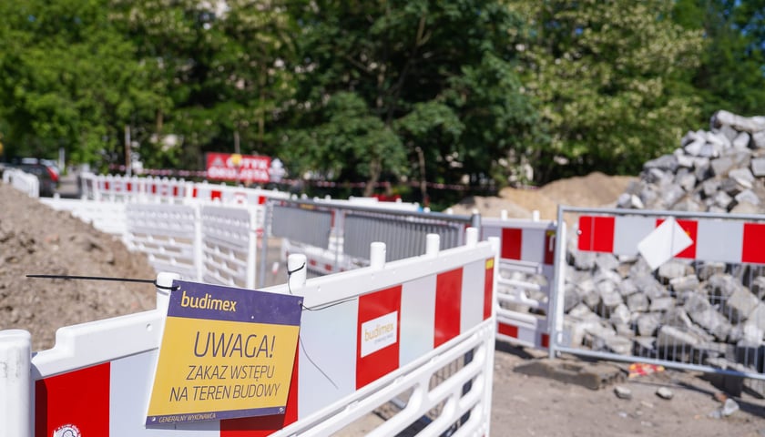 Powiększ obraz: Ulica Gajowicka w trakcie przebudowy - maj 2026 rok