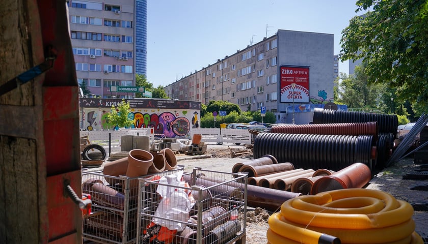 Powiększ obraz: Ulica Gajowicka w trakcie przebudowy - maj 2026 rok