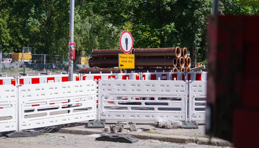 Powiększ obraz: Ulica Gajowicka w trakcie przebudowy - maj 2026 rok