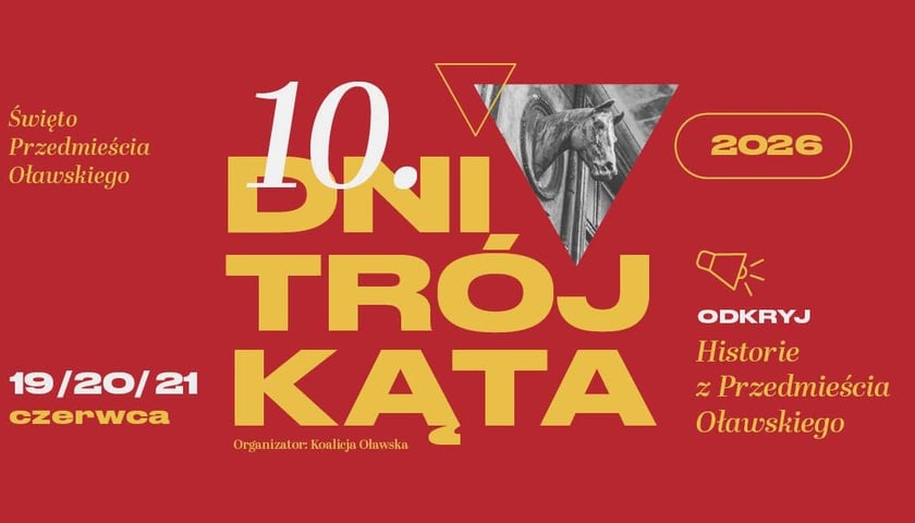 Powiększ obraz: Grafika z napisem 10. Dni Trójkąta, 19-21.06.2026