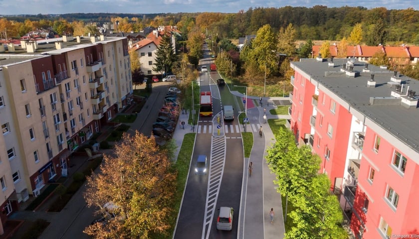 Tak będzie wyglądała p przebudowie ulica Dolnobrzeska w rejonie skrzyżowania z Polkowicką