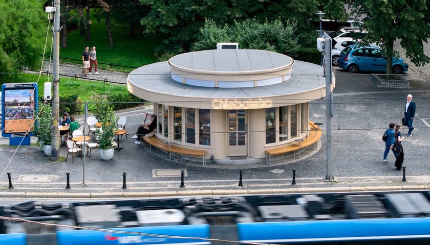 Kiosk Okraglak na placu Kościuszki