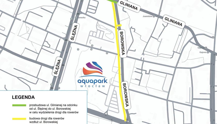 Powiększ obraz: Borowska, Gliniana - mapa