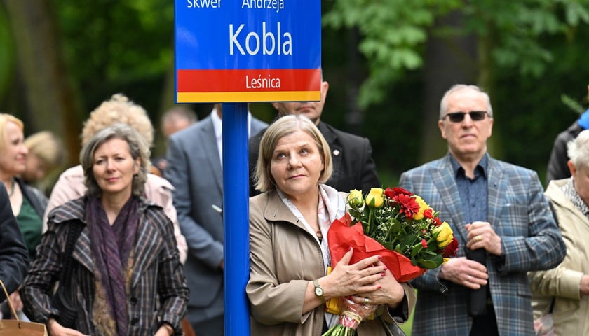 Uroczystość nadania imienia Andrzeja Kobla skwerowi w Leśnicy