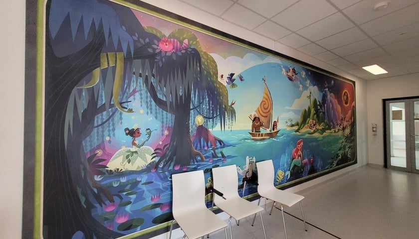Powiększ obraz: Mural Disneya we wrocławskiej klinice jest przepiękny