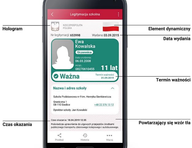 Powiększ obraz: mLegitymacja szkolna