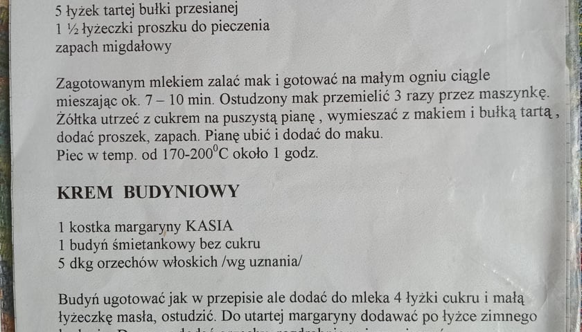 Przepis na tort makowy. Kliknij w zdjęcie, żeby powiększyć zdjęcie i przeczytać cały przepis